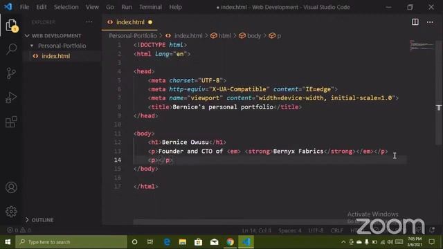 LEARN CODING WITH TEEN LEAD FOUNDATION- RECAP OF HTML, CODING CHALLENGE