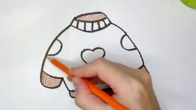 Bolalar uchun Kozok rasm chizish/Drawing Sweater with kids song /Рисование Свитера для детей