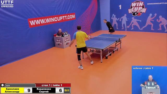 Ермолаев Александр 0-3 Коваленко Сергей  Турнир Восток 4 WINCUP  08.10.21 Прямая трансляция Зал 1