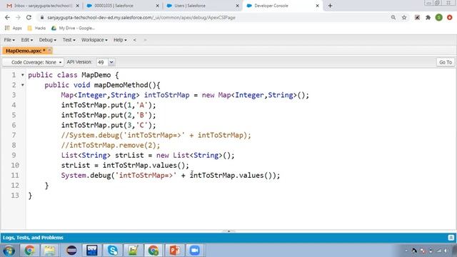 05 Map in Apex in Salesforce | Salesforce Training Video for Beginner | Learn Salesforce Developmen