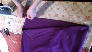 Обработка низа платья паутинкой.