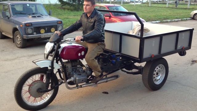 Трицикл Фермер из мотоцикла Днепр смотреть онлайн