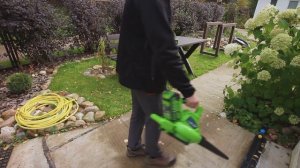 Бесщёточная воздуходувка-пылесос Greenworks