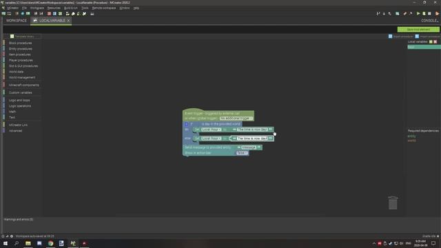 MCreator Tutorial: How to use local variables | Part 3 | 2020.2