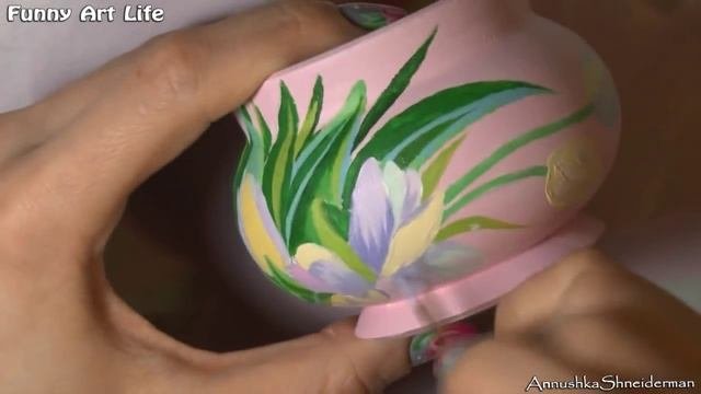 Подарок своими руками. Шкатулка для колец/акриловые краски