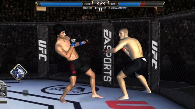 UFC MOBILE. Прохождение карьеры BRUCE LEE. 71 бой. Брюс Ли и Хабиб Нурмагомедов. смотреть онлайн