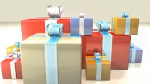 Футаж детский - Подарки вращаются - для создания слайд шоу