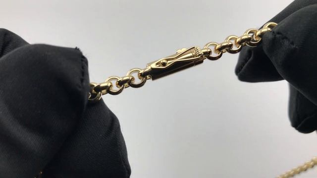 Золотая цепь Шопард, цвет - жёлтый, 585, 52 грамма. Круглая коробка с двумя предохранителями.