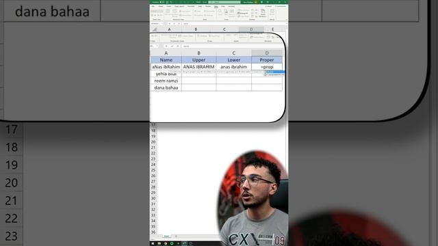 How to change letter casing using Excel