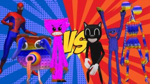 Kissy Missy Vs Cartoon Cat and Pop It Vs Huggy Wuggy and Spiderman Vs Siren Head Dance Battle 13+