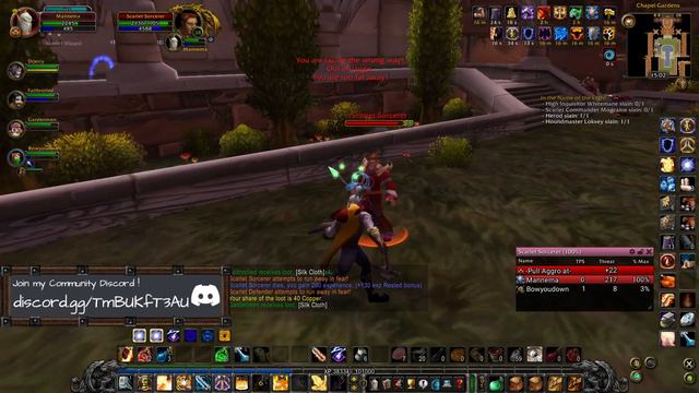 HC Turtle WoW Vanilla Alliance  226 - Scarlet Monastery Cathedral p1 my last Dungeon run