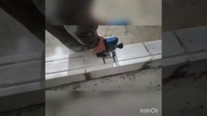 Фрезеровка блока,газобетона.Армирование блока арматурой.