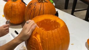 How we carved Sally and Jack pumpkins | Diy Lillys Toy Time