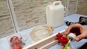 Чашечная поилка в курятник с АлиЭкспресс//Приучаем куриц к аккуратности.