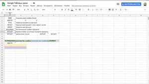 Виды ошибок и работа с ними в Google Таблицах