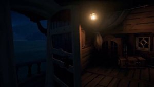 Каюта капитана Галеона. Ночное море воров. Окружающий звуковой ландшафт. Каюта пиратского корабля