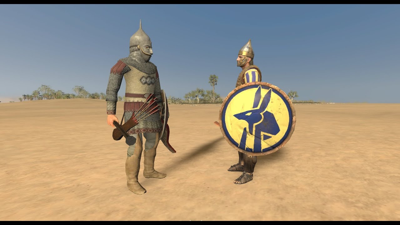 Печенег с булавой против Египтетского воина с хопешем. смотреть онлайн