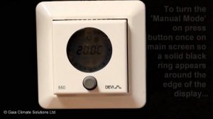 How to turn on DEVIreg 550 Manual Mode and Timer