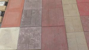Тротуарная плитка разных размеров и цветов
