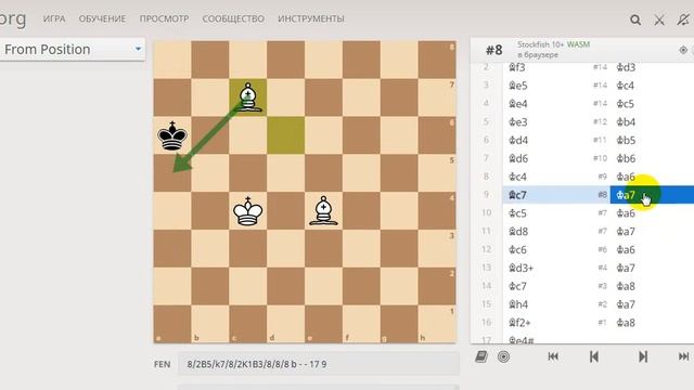 Урок 6. Мат двумя слонами одинокому Королю!