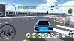 3D Driving Class - Toyota Camry sports car vs bullet train - Android Gameplay