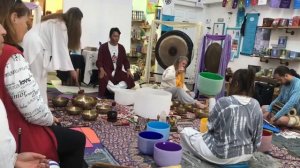 Tashi Norbu Live Painting Event with Sound Bath 2019 at Earth's Elements in Hermosa Beach, CA