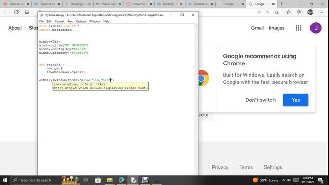 How to build a webbrowser with python