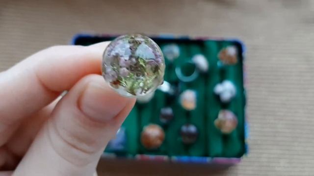 КОЛЬЦА из Эпоксидной смолы и цветов / Украшения из ЭПОКСИДКИ