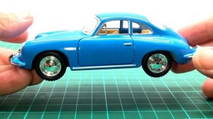 KINSMART Porsche 356 B Carrera 2 Metalic Blue  Miniatur Diecast Mobil Porsche Carrera 2