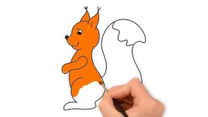 раскраска белка для детей/  squirrel coloring book for kids