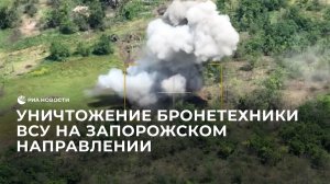 Уничтожение бронетехники ВСУ на Запорожском направлении