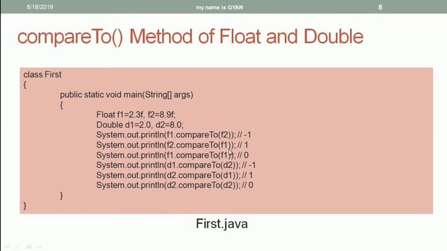 Wrapper Classes in Java | #57 | compareTo() Method of Various Wrapper Classes in Java