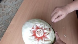 Карвинг  Арбуз  carving of fruits  watermelon แกะสลักผลไม้ Vegetable Carving