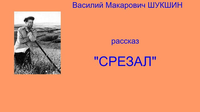 В.М. Шукшин, рассказ "СРЕЗАЛ"