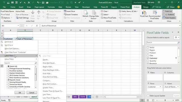 Excel Pivot Table Quirk: Pivot Table Search Bug - Episode 2212