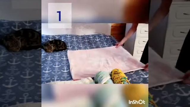 Как сложить полотенце компактно. Лайфхак. Полотенца рулоном. Полотенца конвертом