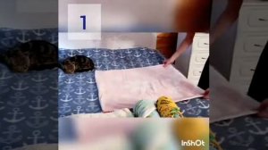 Как сложить полотенце компактно. Лайфхак. Полотенца рулоном. Полотенца конвертом