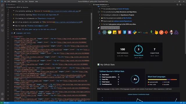Pro level Github profile README 2021 | How to make an Awesome looking Github profile ? ?