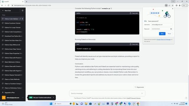 python code validator