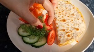 ПОЛЕЗНЫЙ ЗАВТРАК ИЗ ЛАВАША | ЛАВАШ-ОМЛЕТ НА ЗАВТРАК | Сытный и полезный завтрак #ппзавтрак #завтрак