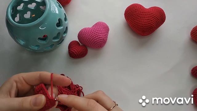 Вязаное сердце крючком. Мастер-класс.  Часть 1 - маленькое сердце