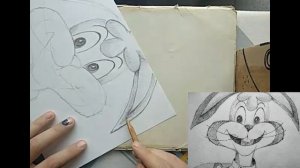 Кролик Квики Несквик. Легкие рисунки карандашом для срисовки.