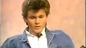 MORTEN HARKET FROM A-HA BEING INTERVIEWED BY TERRY WOGAN ON WOGAN IN FEBRUARY 1986