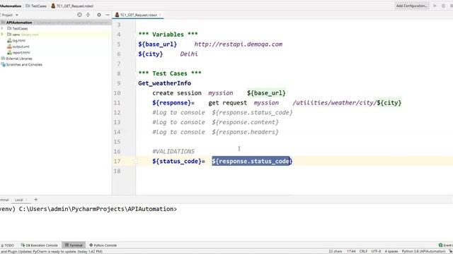 Part 2- GET Request | Rest API Testing using Robot Framework