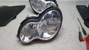 Восстановление фар Mercedes W203
