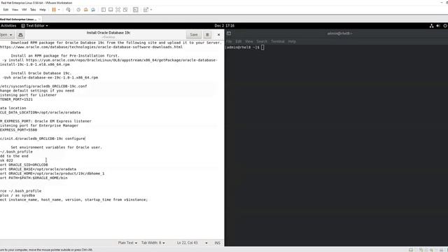 Linux - Project: Install Oracle Database 19C