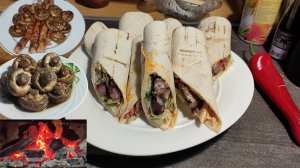 Тортильи с колбасками! Лучше шаурмы!