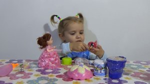 Ароматные капкейки кукла Холодное сердце лизун сюрпризы с игрушками распаковка s