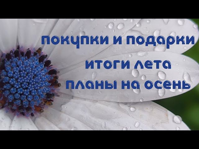 Покупки и подарки, итоги лета, планы на осень. смотреть онлайн