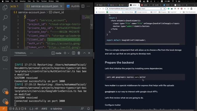 Upload files to Google Drive using ReactJS+NodeJS. смотреть онлайн